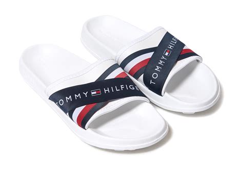 tommy hilfiger slippers men|tommy hilfiger men's slide sandals.